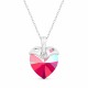 Sudraba kulons „Cupid (Light Siam Shimmer)“ ar Swarovski® kristāliem