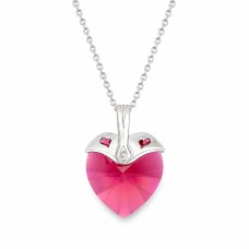 Серебряный кулон «Купидон (Scarlet)» с кристаллами Swarovski™