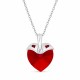 Sudraba kulons „Cupid (Siam)“ ar Swarovski® kristāliem