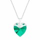 Sudraba kulons „Kupidons (Emerald)“ ar Swarovski® kristāliem