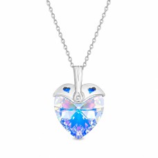 Серебряный кулон «Купидон (Aurora Borealis)» с кристаллами Swarovski™
