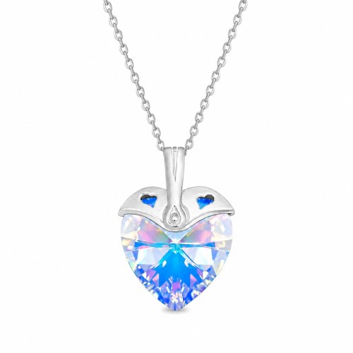 Серебряный кулон «Купидон (Aurora Borealis)»