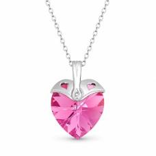 Серебряный кулон «Купидон (Rose AB)» с кристаллами Swarovski™