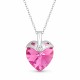 Sudraba kulons „Kupidons (Rose AB)“ ar Swarovski® kristāliem
