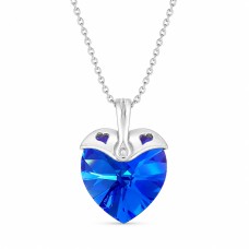 Серебряный кулон «Купидон (Sapphire AB)» с кристаллами Swarovski™