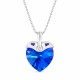 Sudraba kulons „Kupidons (Sapphire AB)“ ar Swarovski® kristāliem