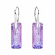 Sudraba auskari „Augošais Kristāls II (Vitrail Light)“ ar Swarovski™ kristāliem