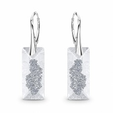Sudraba auskari „Augošais Kristāls II“ ar Swarovski® kristāliem