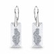 Sudraba auskari „Augošais Kristāls II“ ar Swarovski® kristāliem