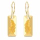 Sudraba auskari „Augošais Kristāls II (Golden Shadow)“ ar Swarovski® kristāliem