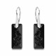 Sudraba auskari „Augošais Kristāls II (Jet)“ ar Swarovski® kristāliem