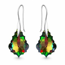 Sudraba auskari „Baroka IV (Vitrail Medium)“ ar Swarovski™ kristāliem