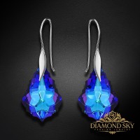 Sudraba auskari "Baroka IV (Heliotrope)" ar Swarovski™ kristāliem