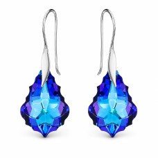 Sudraba auskari „Baroka IV (Heliotrope)“ ar Swarovski™ kristāliem