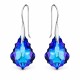 Sudraba auskari „Baroka IV (Heliotrope)“ ar Swarovski™ kristāliem