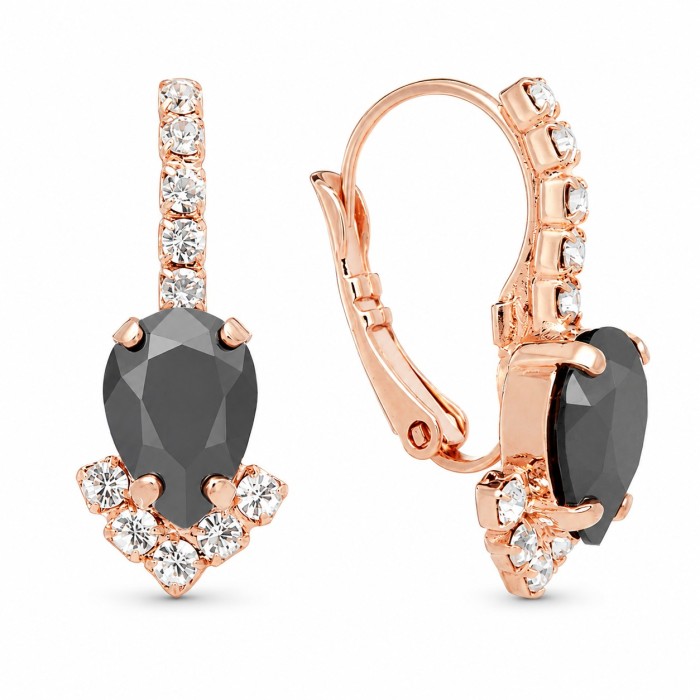 Komplekts sievietēm „Leonora II (Jet Hematite)“ ar Preciosa® kristāliem