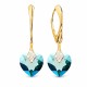 Sudraba auskari „Mīļais Valentīns (Emerald Shimmer)“ ar Swarovski® kristāliem