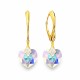 Sudraba auskari „Mīļais Valentīns (Aurora Borealis)“ ar Swarovski® kristāliem