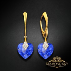Sudraba auskari "Mīļais Valentīns (Majestic Blue)" ar Swarovski™ kristāliem