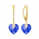 Sudraba auskari „Mīļais Valentīns (Majestic Blue)“ ar Swarovski™ kristāliem
