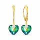 Sudraba auskari „Mīļais Valentīns (Vitrail Medium)“ ar Swarovski™ kristāliem