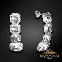 Sudraba auskari "Imperial" ar Swarovski™ kristāliem