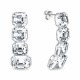 Sudraba auskari „Imperial“ ar Swarovski® kristāliem