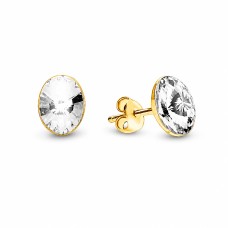 Sudraba auskari „Klaris V“ ar Swarovski™ kristāliem