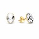 Sudraba auskari „Klaris V“ ar Swarovski™ kristāliem