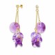 Sudraba auskari „Orhideja (Iris / Violet)“ ar Swarovski® kristāliem