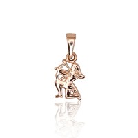 Zelta kulons - zodiaka zīme "Strēlnieks III" no 585 proves sarkanā zelta