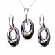 Sudraba komplekts „Helios (Silver Night)“ ar Swarovski® kristāliem