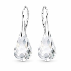 Sudraba auskari „Spirāle“ ar Swarovski® kristāliem