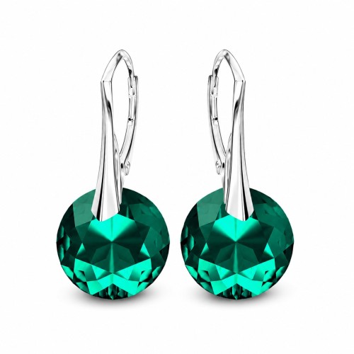 Sudraba auskari „Marianna (Emerald)“