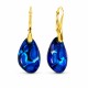 Sudraba auskari „Radiolariants (Bermuda Blue)“ ar Swarovski® kristāliem