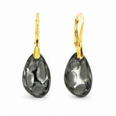 Sudraba auskari „Radiolariants (Silver Night)“ ar Swarovski® kristāliem