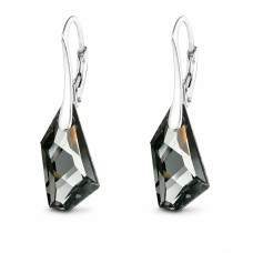 Sudraba auskari „Hiperboreja (Silver Night)“ ar Swarovski® kristāliem