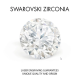 Sudraba auskari "Junona (Arctic Blue)" ar Swarovski Zirconia Pure Brilliance kristāliem