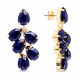 Auskari „Amber II (Dark Indigo)“ ar Preciosa® kristāliem