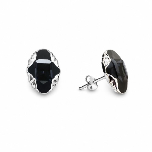 Sudraba auskari „Delija (Graphite Lite Chrome)“