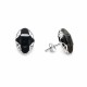Sudraba auskari „Delija (Graphite Lite Chrome)“ ar Swarovski® kristāliem