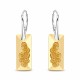 Sudraba komplekts „Augošais Kristāls II (Golden Shadow)“ ar Swarovski® kristāliem