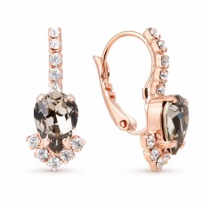 Auskari „Leonora II (Black Diamond)“ ar Preciosa® kristāliem