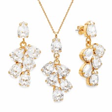 Papuošalų rinkinys moterims DiamondSky „Amber II“ su Preciosa® kristalais
