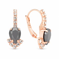 Auskari „Leonora II (Jet Hematite)“ ar Preciosa™ kristāliem