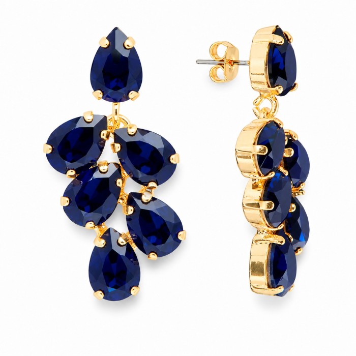Komplekts sievietēm „Amber II (Dark Indigo)“ ar Preciosa® kristāliem
