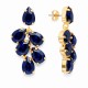 Komplekts sievietēm „Amber II (Dark Indigo)“ ar Preciosa® kristāliem