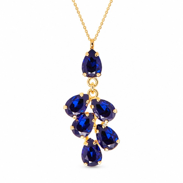 Komplekts sievietēm „Amber II (Dark Indigo)“ ar Preciosa® kristāliem