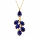 Komplekts sievietēm „Amber II (Dark Indigo)“ ar Preciosa® kristāliem