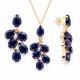 Komplekts sievietēm „Amber II (Dark Indigo)“ ar Preciosa® kristāliem
